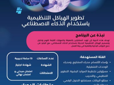 برنامج تطوير الهياكل التنظيمية باستخدام الذكاء الاصطناعي